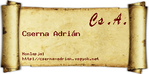 Cserna Adrián névjegykártya