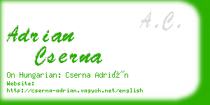 adrian cserna business card